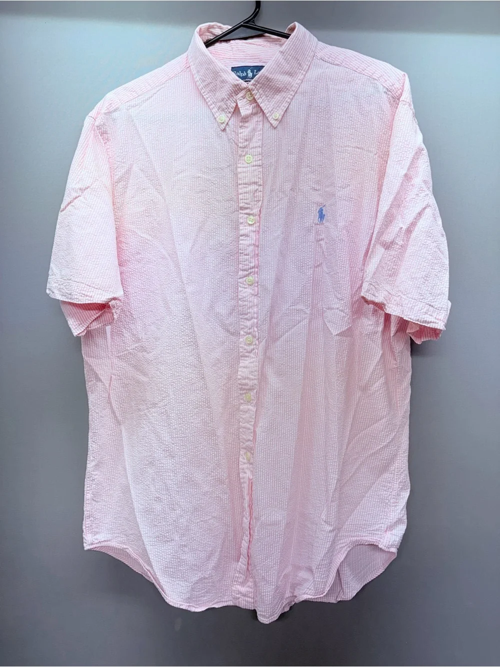 Polo by Ralph Lauren Light Pink Seersucker Button-Down Shirt